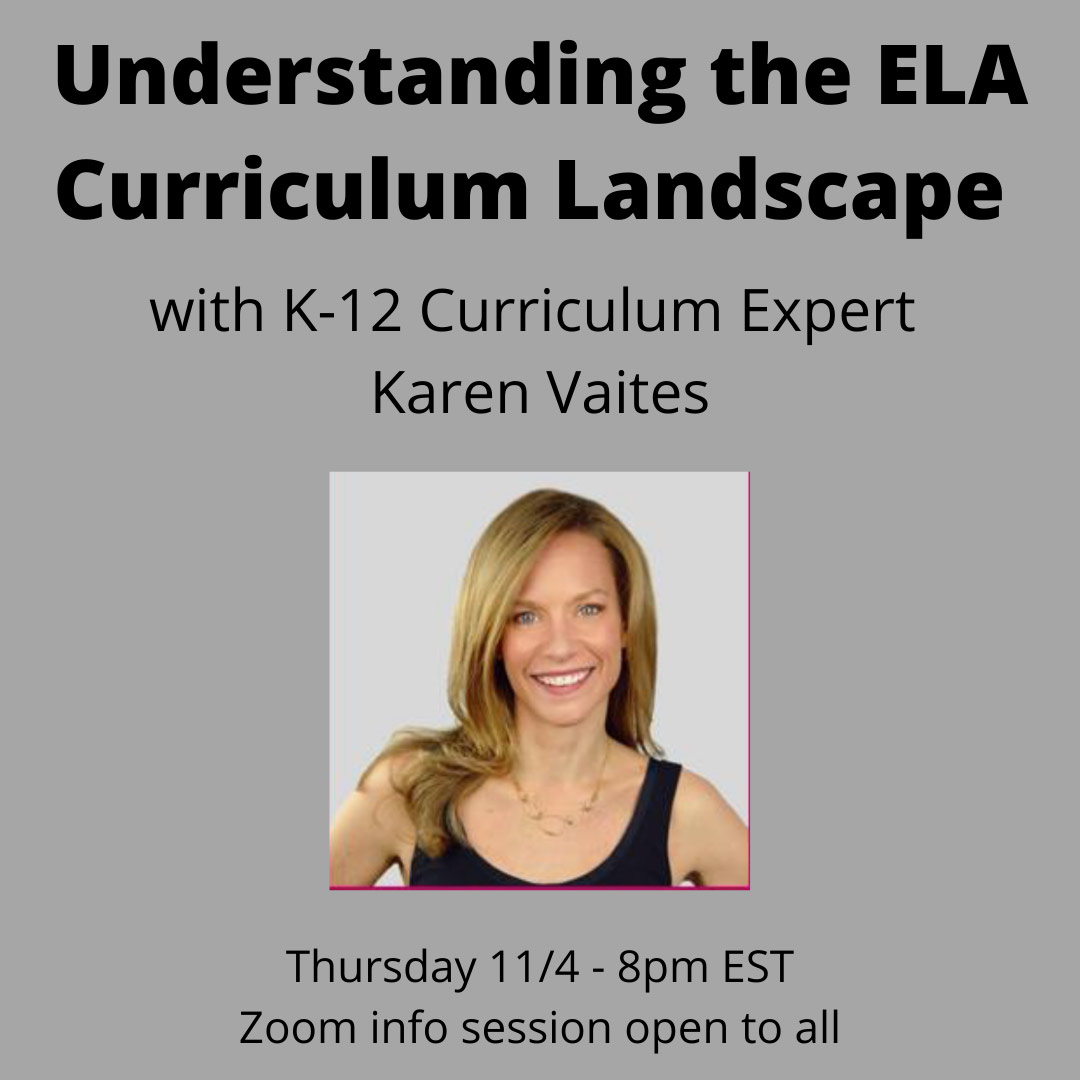 “Understanding the ELA Curriculum Landscape” with K-12 Curriculum Expert Karen Vaites Image